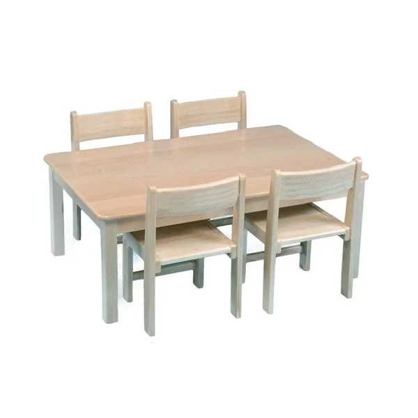 Rectangular Beech Veneer Table - 69 x 96cm