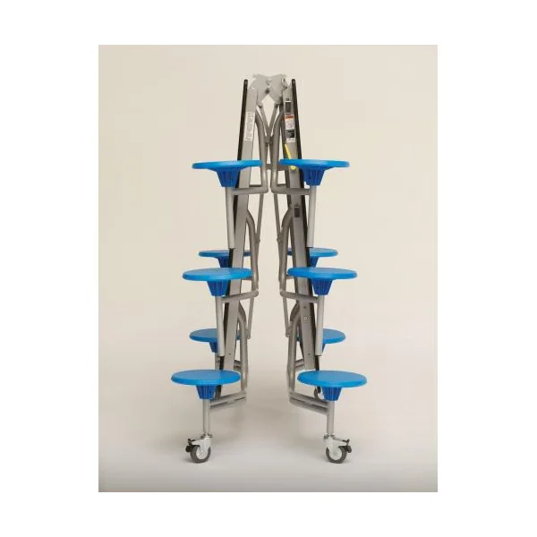 Rectangular Mobile Folding Table with Seats