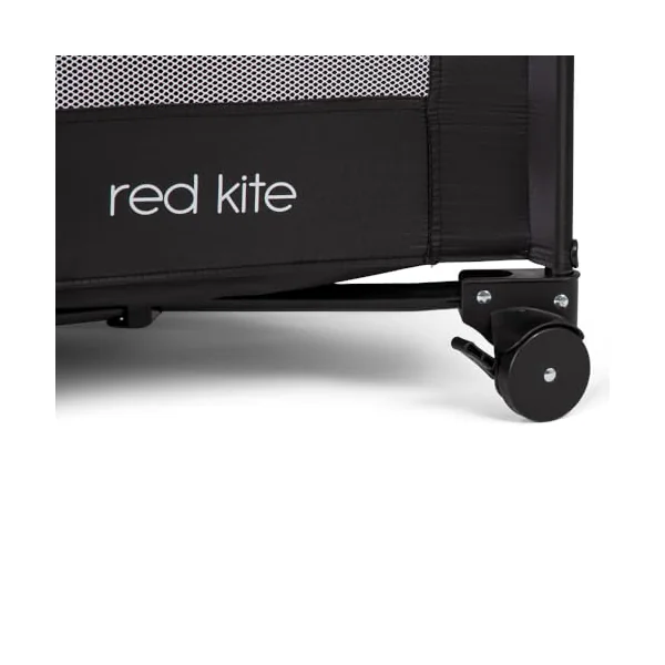 Red Kite Black Sleep Tight Travel Cot, Black