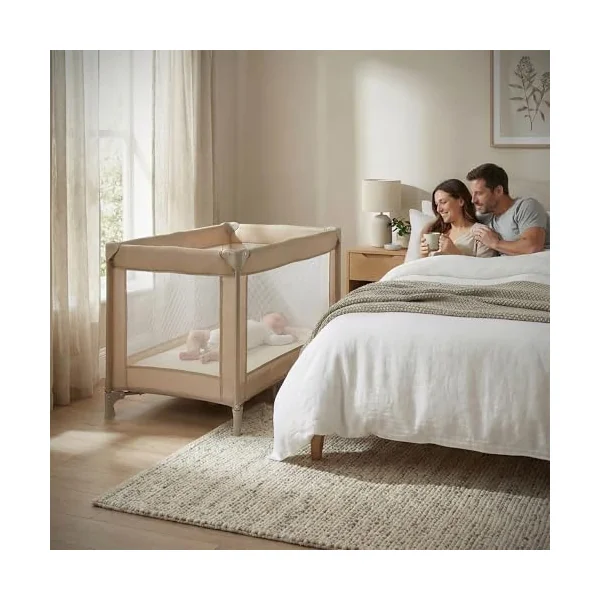 Red Kite Sleeptight Travel Cot - Biscotti