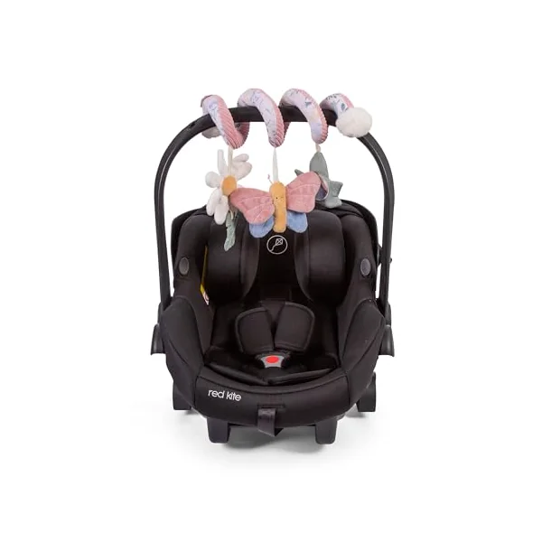 Red Kite Spiraloo Twisty Activity Toy with Baby Safe Mirror & Teether - Rose & Ivy