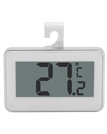 Refrigerator Thermometer,Digital Waterproof Freezer with Hook- Easy to Read Large Display, Room Fridge Thermometer