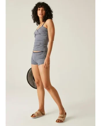 Regatta Navy Seeksucker Stripe Aceana Bikini Shorts