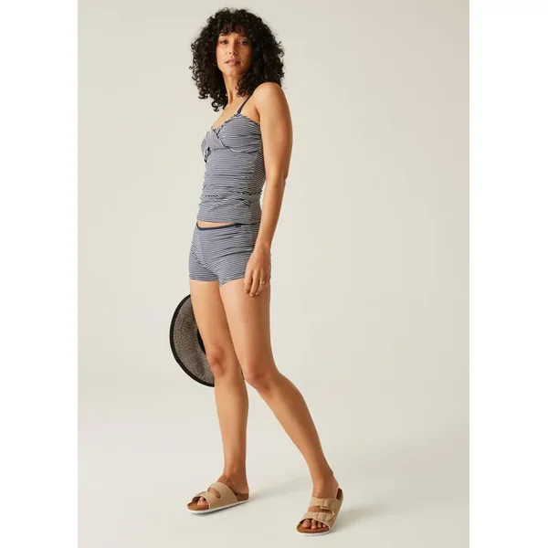Regatta Navy Seeksucker Stripe Aceana Bikini Shorts