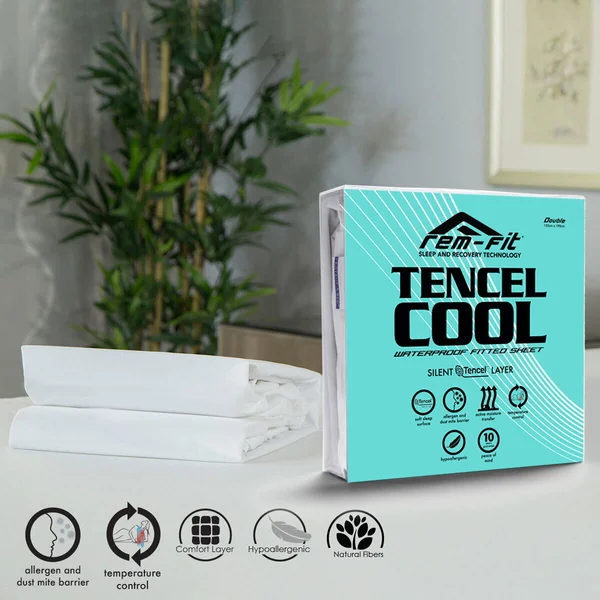 REM-Fit Tencel Cool Mattress Protector, Double