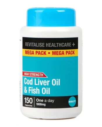 Revitalise Healthcare + High Strength Cod Liver Oil & Fish Oil Capsules 150s - 1000mg