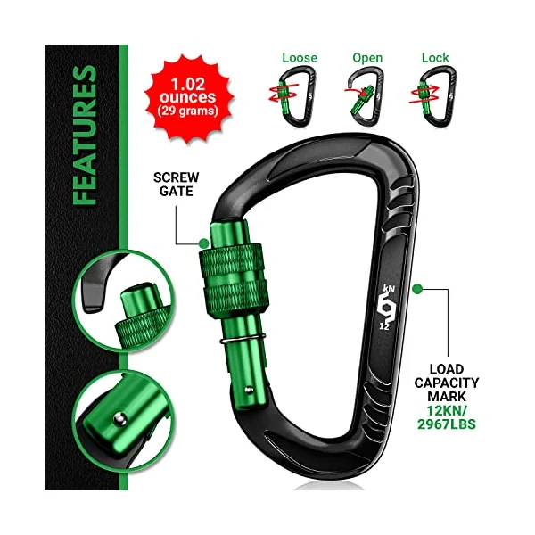 Rhino Produxs 12kN Heavy Duty Carabiner Clips