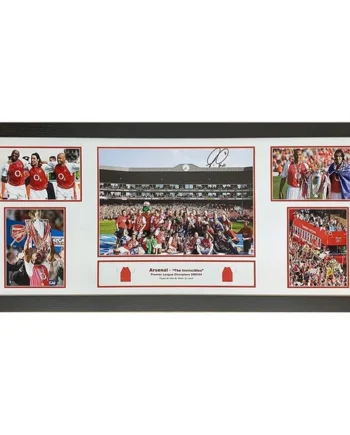 Robert Pires Signed Framed 2003/04 Arsenal Invincibles Storyboard