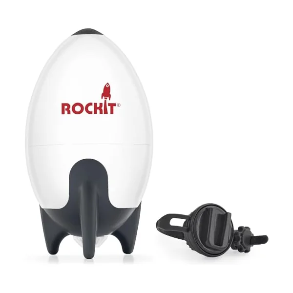 Rockit Rocker Rechargeable Pram Rocker - Baby Pushchair Rocking Device, Soothing Motion for Stroller or Buggy, Adjustable Speed, 60 Minute Timer, Universal Fit