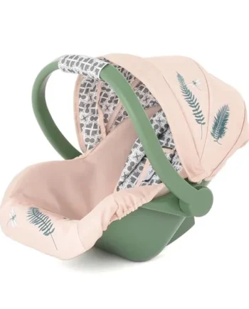 Roma Dolls Car Seat - Baby Doll Car Seat, Realistic Design, 3-Point Harness, Retracting Hood, Durable Toy Car Seat for Dolls up to 42cm, Ideal (Fern)