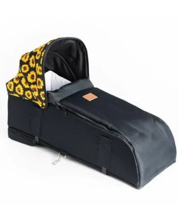 Roma Gemini Double Pushchair Carry Cot- SunflowerBassinet for Newborns - Compact Design, Magnetic Attachment, and Carry Handle - Birth to 6 Months, Gemini Double Stroller Bassinet