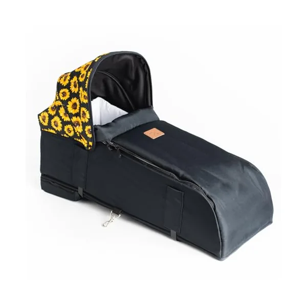 Roma Gemini Double Pushchair Carry Cot- SunflowerBassinet for Newborns - Compact Design, Magnetic Attachment, and Carry Handle - Birth to 6 Months, Gemini Double Stroller Bassinet