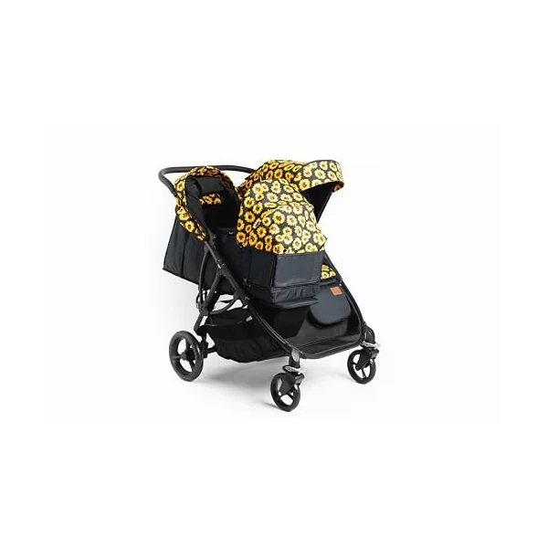 Roma Gemini Double Pushchair Carry Cot- SunflowerBassinet for Newborns - Compact Design, Magnetic Attachment, and Carry Handle - Birth to 6 Months, Gemini Double Stroller Bassinet