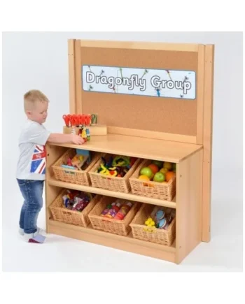 Room Scene Angled Classroom Tidy with Cork Board