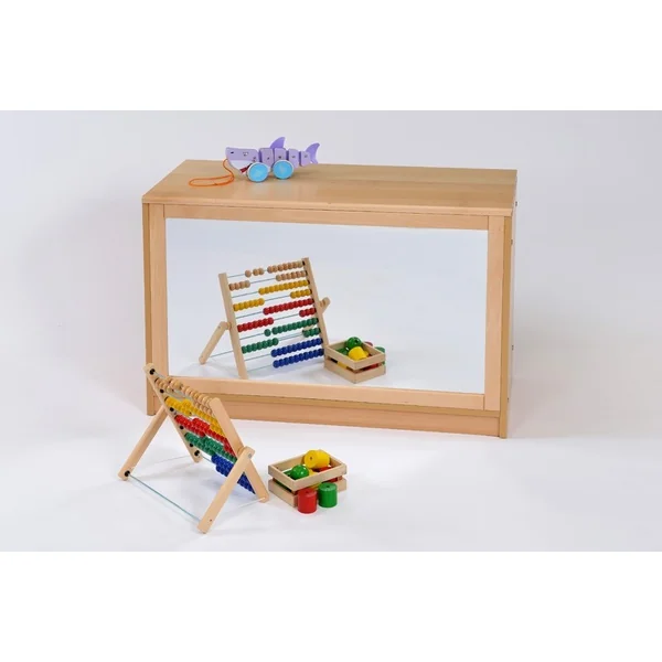 Room Scene Bookcase with Mirror Back