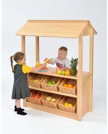 Room Scene Play Shop with Canopy - Angled Shelves