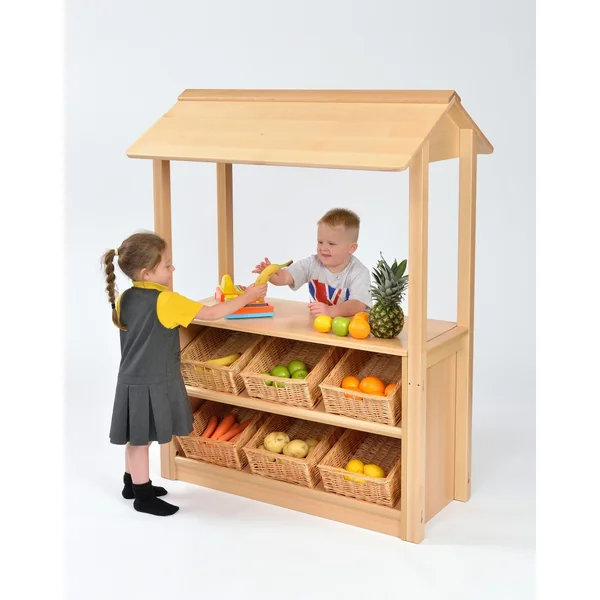 Room Scene Play Shop with Canopy - Angled Shelves