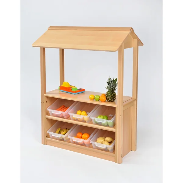 Room Scene Play Shop with Canopy - Angled Shelves