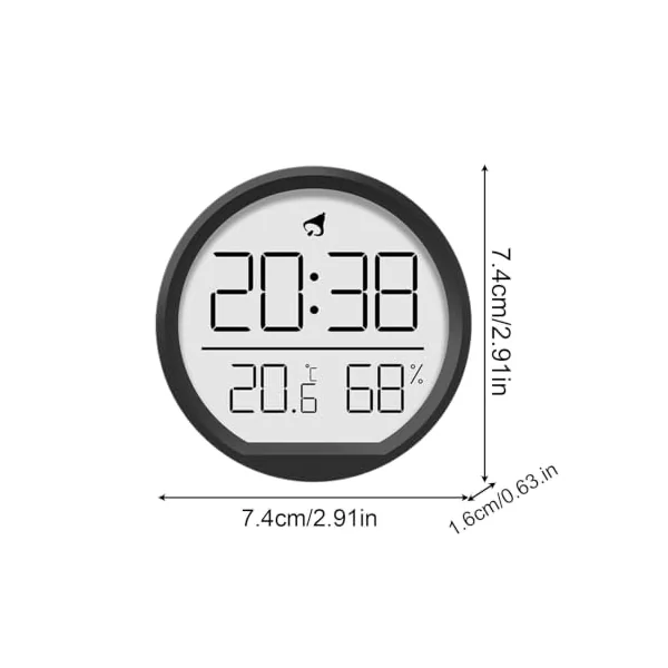 Room Temperature Monitor Digital Magnetic Temperature Gauge with Timer | Mini Humidity Monitor for Home Bedroom Living Room Greenhouse Garage Bathroom Shower Office