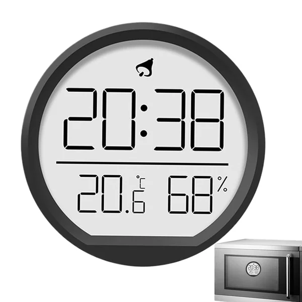 Room Temperature Monitor Digital Magnetic Temperature Gauge with Timer | Mini Humidity Monitor for Home Bedroom Living Room Greenhouse Garage Bathroom Shower Office