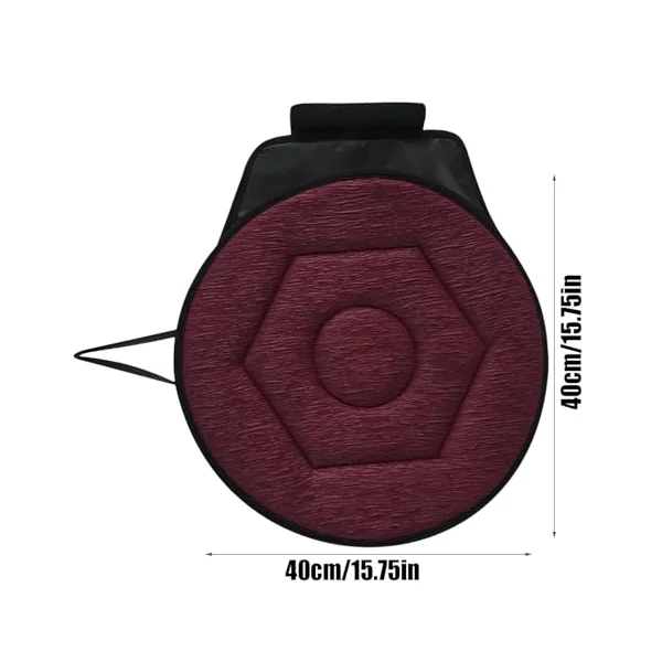 Rotating Car Seat Cushion, 360 Car Swivel Cushion Rotation Disc Pad, Anti-Slip Chair Mat, Swivel For Elderly Seat Pad, For Easy Turning From Bed To Wheelchair Or Chair,Wine Red