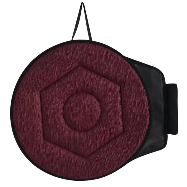 Rotating Car Seat Cushion, 360 Car Swivel Cushion Rotation Disc Pad, Anti-Slip Chair Mat, Swivel For Elderly Seat Pad, For Easy Turning From Bed To Wheelchair Or Chair,Wine Red