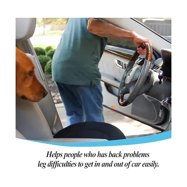 Rotating Seat Cushion, 360 Rotating Seat Cushion for Car, 360 Elderly Support Non Slip Cushion Swivel Seat Cushion, Suitable for Car Seats, Home Office Seats (Coffee,2*PCS)