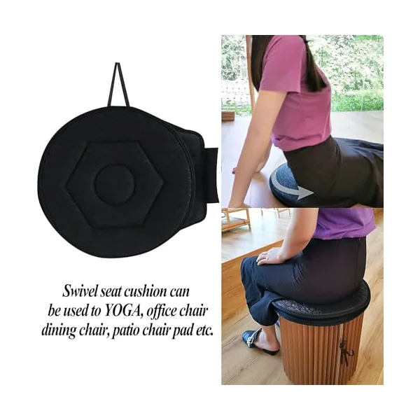 Rotating Seat Cushion, 360 Rotating Seat Cushion for Car, 360 Elderly Support Non Slip Cushion Swivel Seat Cushion, Suitable for Car Seats, Home Office Seats (Red,2*PCS)