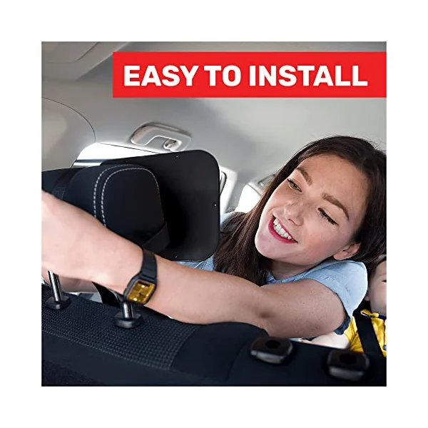 Royal Rascals Baby Car Mirror & Stroller Clips Bundle – Baby Car Mirror for Back Seat + Buggy Clips – New Born Baby Essentials & Baby Travel Essentials – Car Seat Mirror Rear Facing + Pram Hooks