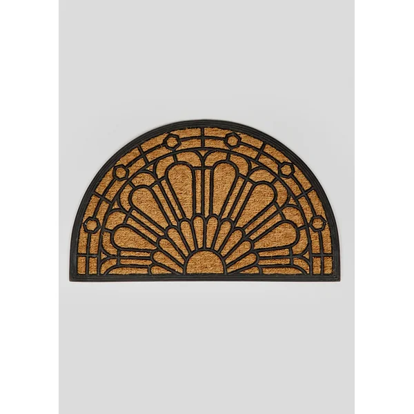 Rubber & Coir Semicircle Doormat