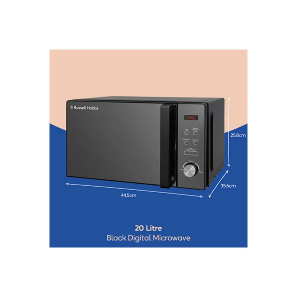 Russell Hobbs Microwave 20 Litre 800W Digital Black RHM2076B