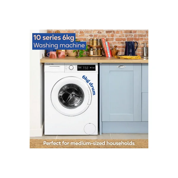 Russell Hobbs Washing Machine 6kg 1200rpm White Freestanding RH612W110W