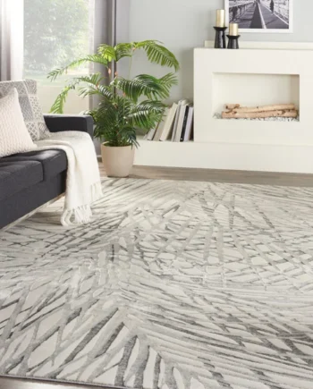 Rustic Textures Ivory & Grey Rug in 3 Sizes