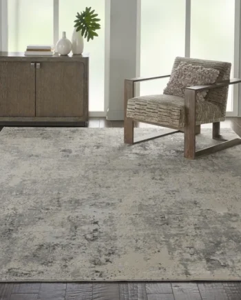 Rustic Textures Mottled Grey Rug, 282 x 389