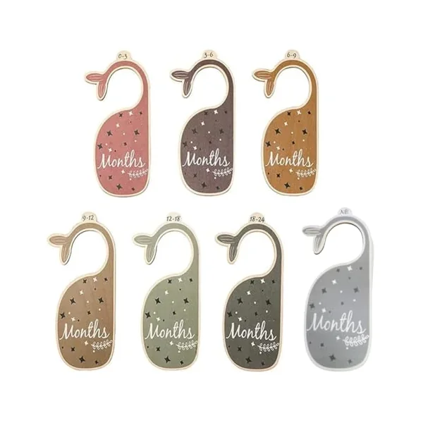 Sanfly Baby Closet Divider Closet 7pcs/set Baby Closet Organizer Nursery Decor Hanger Dividers Baby Clothes Organizers for Boys Girls