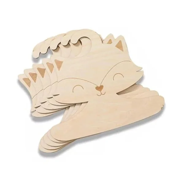 Sanfly Nordic Style Baby Cute Wooden Clothes Hanger 5pcs/set Baby Pants Hanger Wooden Nursery Decoration Baby Clothes Hangers