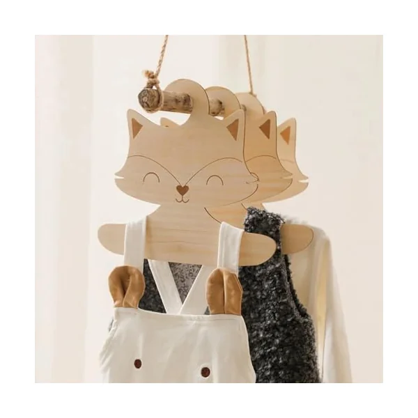 Sanfly Nordic Style Baby Cute Wooden Clothes Hanger 5pcs/set Baby Pants Hanger Wooden Nursery Decoration Baby Clothes Hangers