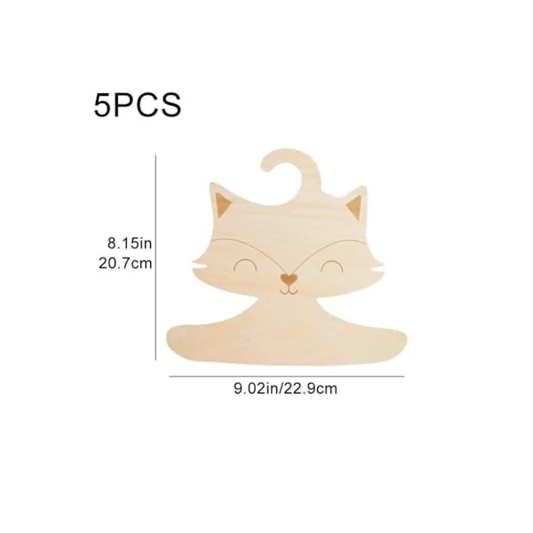 Sanfly Nordic Style Baby Cute Wooden Clothes Hanger 5pcs/set Baby Pants Hanger Wooden Nursery Decoration Baby Clothes Hangers