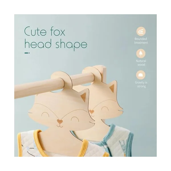 Sanfly Nordic Style Baby Cute Wooden Clothes Hanger 5pcs/set Baby Pants Hanger Wooden Nursery Decoration Baby Clothes Hangers