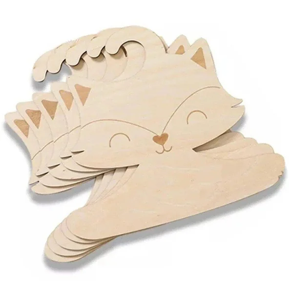 Sanfly Nordic Style Baby Cute Wooden Clothes Hanger 5pcs/set Baby Pants Hanger Wooden Nursery Decoration Baby Clothes Hangers