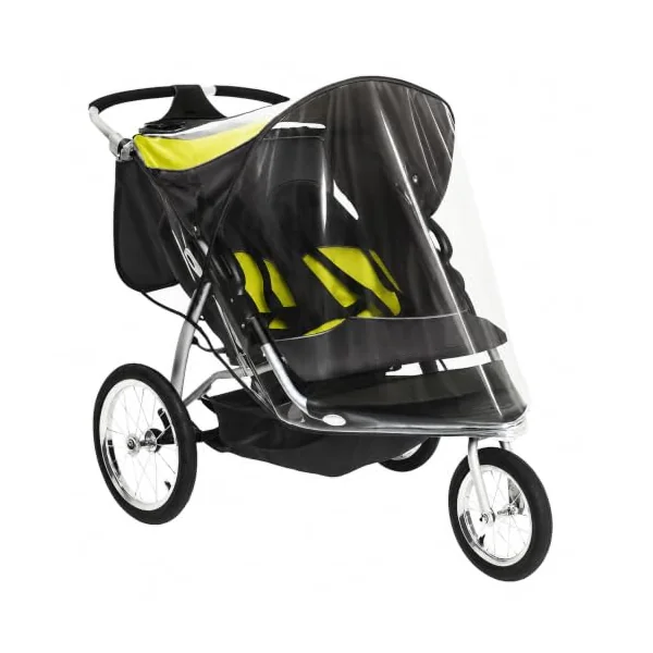 Sasha Kiddie BT - 3R Baby Trend Expedi-n Double Jogger with Swivel Front Wheel (Model 9165TW - Orange Oak) Stroller Rain and Cover Time - Stroller Not Included