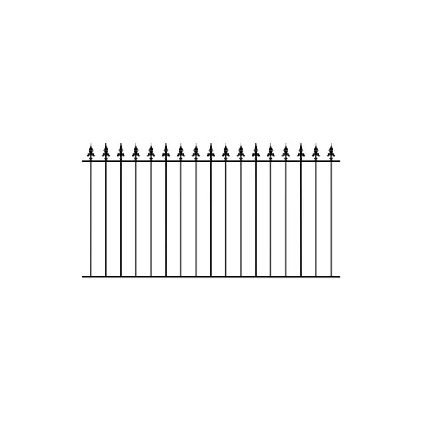 SAXA Metal Spear Top Garden Fence Panel 1830mm (6ft) GAP x 950mm High SAZP01