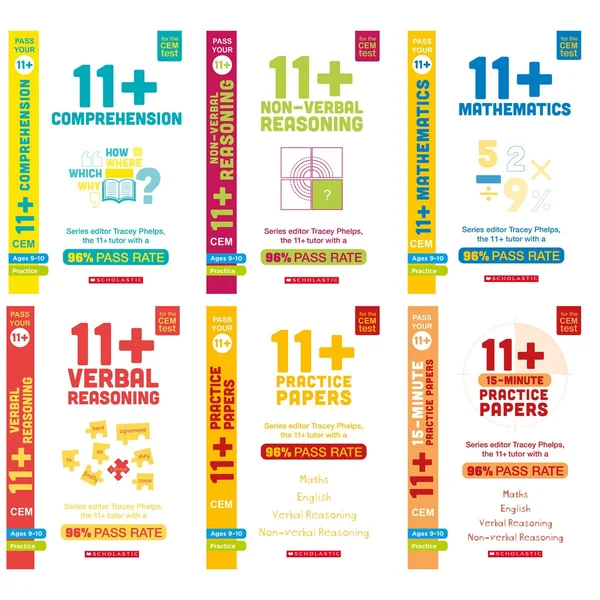 Scholastic CEM 11+ Practice & Revision x6 Book Collection (9-10 Years)