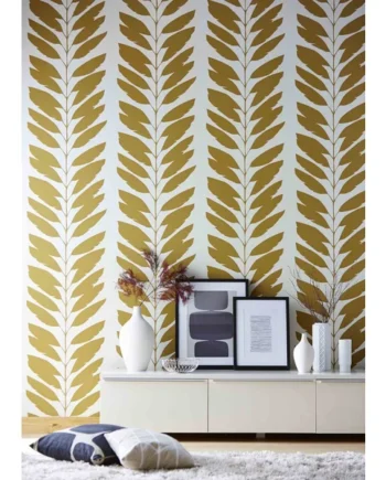 Scion Giant Yellow Tropical Leaves Wallpaper