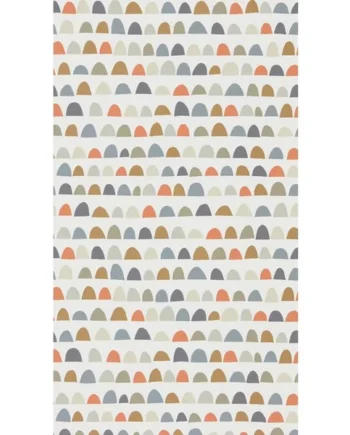 Scion Irregular Half Moon Shape Nutmeg Paprika Jet Wallpaper