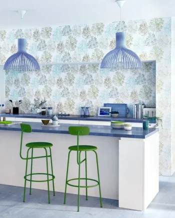Scion Soetsu`s Abstract Tree Design Wallpaper - Green