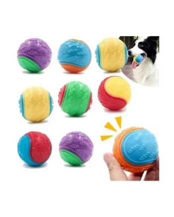 Scooby-Doo Durable Squeaky set of 8 Dog Balls for teeth Cleaning Interactive
