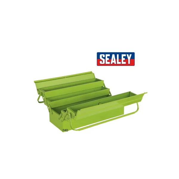 Sealey Cantilever Tool Box 21" 530mm Metal 5 Tray Storage ToolBox Green AP521HV
