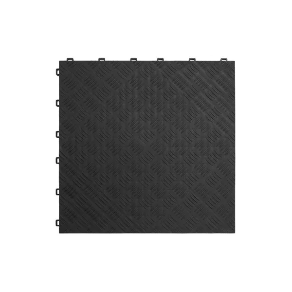 Sealey Polypropylene Floor Tile 400 x 400mm - Black Treadplate - Pack of 9 FT3B