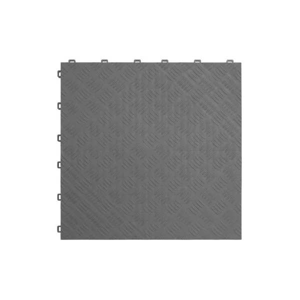 Sealey Polypropylene Floor Tile 400 x 400mm - Grey Treadplate - Pack of 9 FT3G